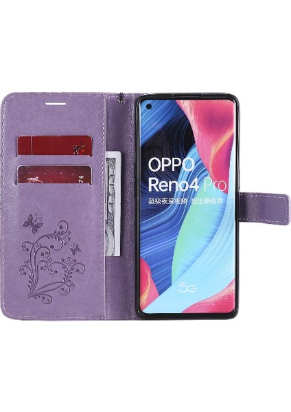 Oppo Için Flip Case Oppo 4 Pro 5g Flip Kickstand Kart Yuvası Standı ile Pu (Yurt Dışından)