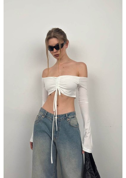 Kayık Yaka Asansörlü Bluz fiyatları