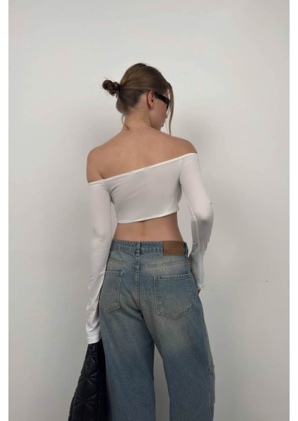 Kayık Yaka Asansörlü Bluz indirimleri