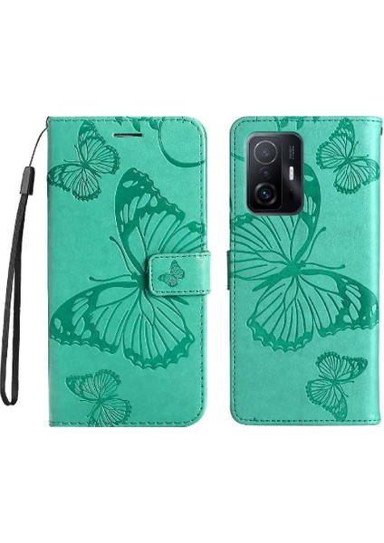 Xiaomi 11T/11T Pro Pu Deri Darbeye Kapak Manyetik Flip Case (Yurt Dışından)