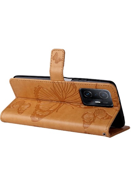 Xiaomi 11T/11T Pro Pu Deri Darbeye Kapak Manyetik Flip Case (Yurt Dışından)