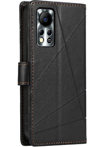 Infinix Sıcak 11S Nfc Kickstand Şok Emici Üç Kart Için Flip Case (Yurt Dışından)