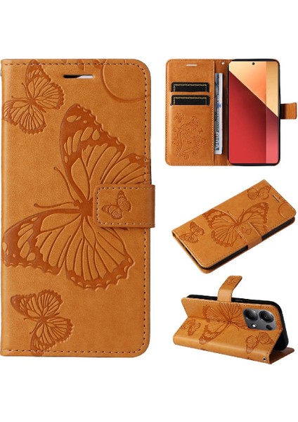 Xiaomi Redmi Not Için Flip Case 13 Pro 4g Flip Kickstand Manyetik Kapak Pu (Yurt Dışından)