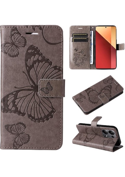 Xiaomi Redmi Not Için Flip Case 13 Pro 4g Flip Kickstand Manyetik Kapak Pu (Yurt Dışından)