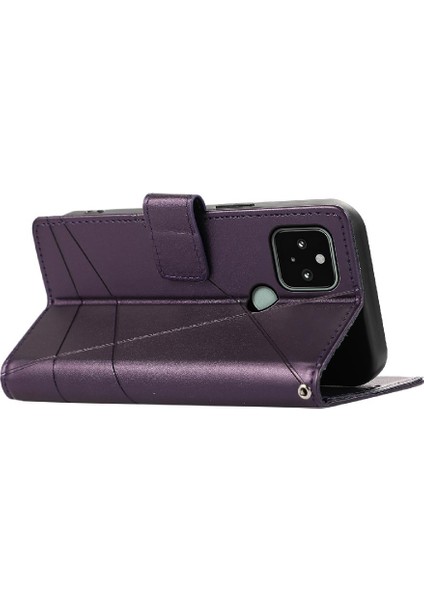 Google Piksel 5 Için Flip Case Üç Kart Yuvaları Darbeye Şok Emici (Yurt Dışından)