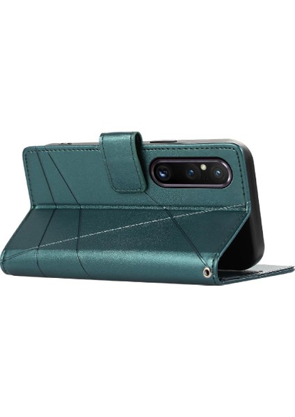 Sony Xperia 1 V Üç Kart Yuvaları Için Flip Case Kickstand Darbeye Şok (Yurt Dışından)