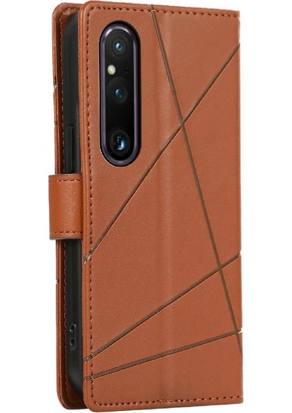 Sony Xperia 1 V Üç Kart Yuvaları Için Flip Case Kickstand Darbeye Şok (Yurt Dışından)