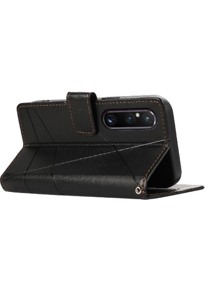 Sony Xperia 1 V Üç Kart Yuvaları Için Flip Case Kickstand Darbeye Şok (Yurt Dışından)