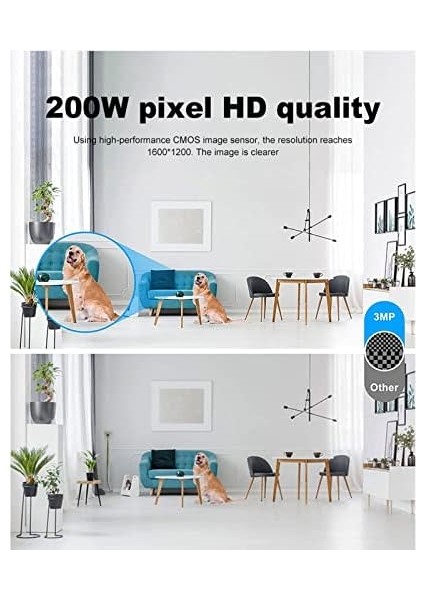 1080P Kablosuz Wifi E27 Ampul Kamera 360 Derece Hareket Algılama, İki Yönlü Ses ve Alarm