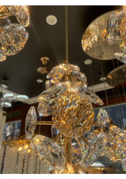 Led Aysınlatmalı Kristal Taşlı Avize fiyatları
