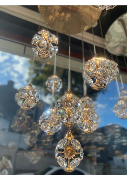 Led Aysınlatmalı Kristal Taşlı Avize modelleri