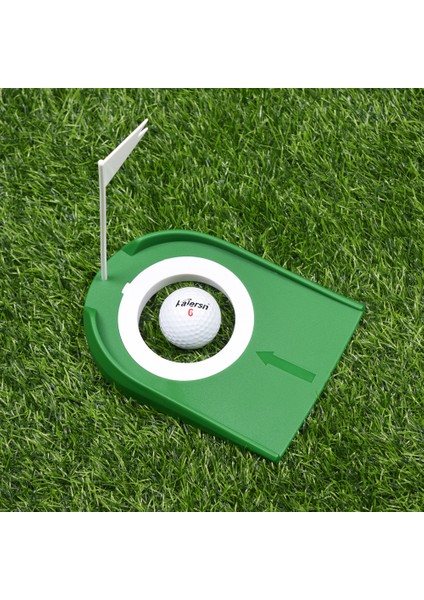 Lunzhao Shop B Golf Putter Yeşil Kapalı Golf Putting Antrenörü Delik Bayrak Pratik Yardım Ev Bahçe Dış Mekan Eğitim Aracı Ayarlanabilir Delik (Yurt Dışından)