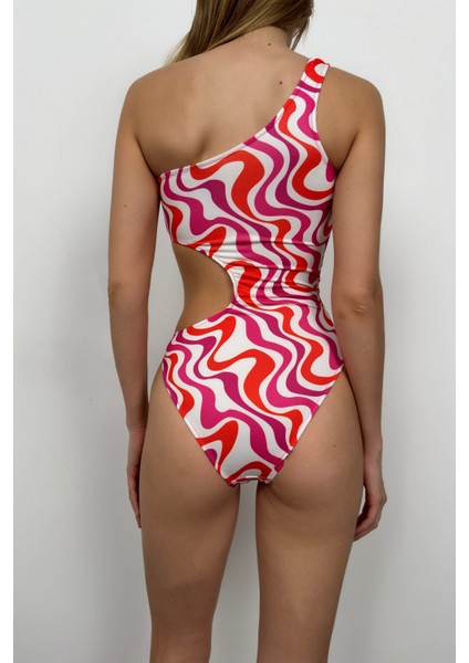 Tek Omuz Desenli Mayokini fırsatları