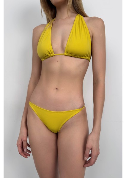 Üçgen Büzgülü Bikini Takım modelleri