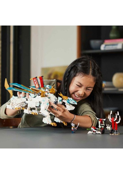 Ninjago Ice Dragon Zane’in Buz Ejderhası Yaratığı Yaratıcı Oyuncak Yapım Seti 973 Parça