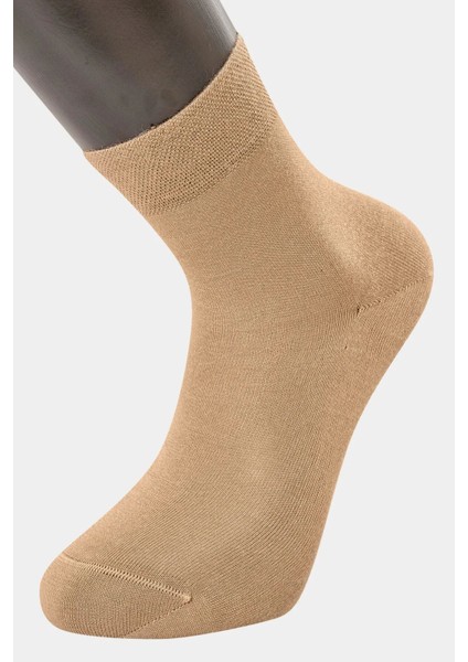 9102 Erkek Bamboo Düz Yarım Soket Çorap 6'lı Paket-Bej fiyatları