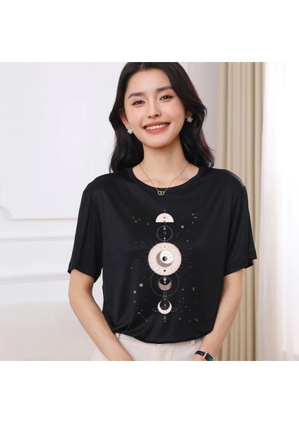 Star Baskılı Oversize T-Shirt Xl