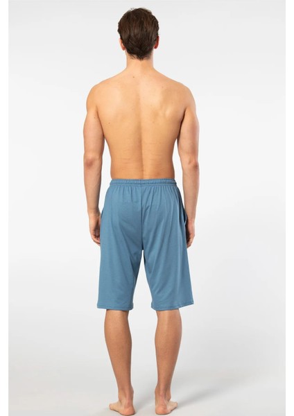 2172 Erkek Modal Tek Bermuda Pijama Altı-Indigo modelleri