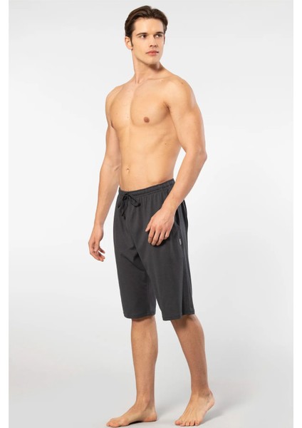 2172 Erkek Modal Tek Bermuda Pijama Altı-Antrasit modelleri