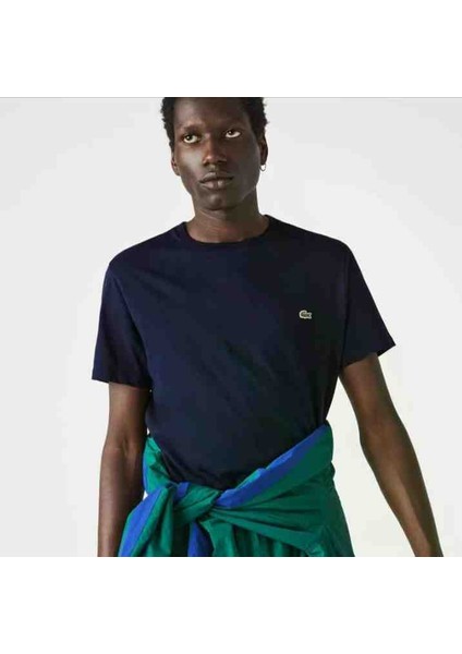 Basic Bisiklet Yaka Erkek Lacivert T-Shirt