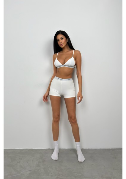 Lastik Detay Sporcu Bra