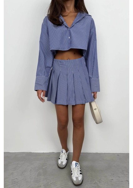 Çizgili Crop Gömlek fırsatları