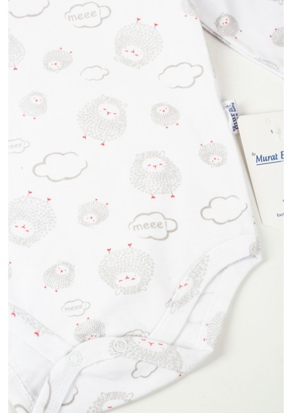 Kuzu Bulut Baskılı Unisex Çıtçıtlı Badi modelleri