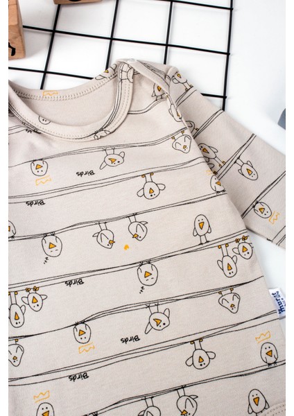 Birds Kuş Baskılı Unisex Çıtçıtlı Badi fiyatları