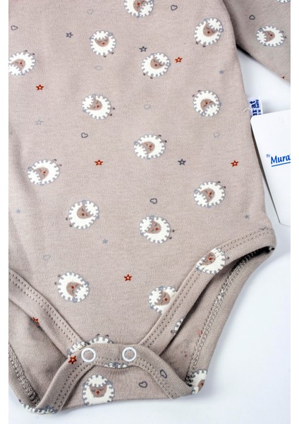Kuzu Yıldız Baskılı Unisex Çıtçıtlı Badi modelleri