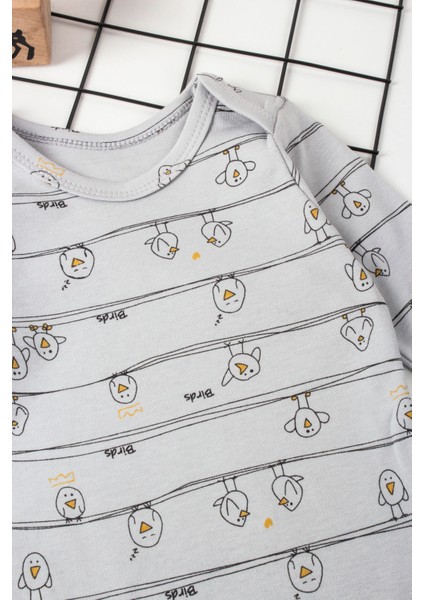 Birds Kuş Baskılı Unisex Çıtçıtlı Badi fiyatları