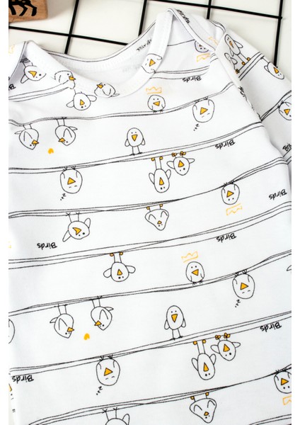 Birds Kuş Baskılı Unisex Çıtçıtlı Badi fiyatları