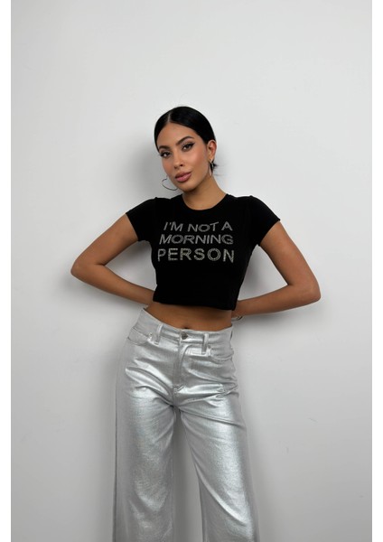 Taş Detay Crop T-Shirt fiyatları