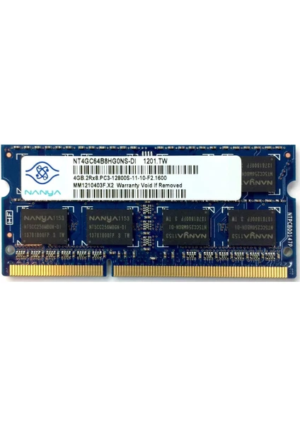 NT4GC64B8HB0NS-CG 4 GB 2rx8 Pc3 – 10600S-9 – 10 10-F2 1333 Mhz 204-PIN Sodımm Laptop Memory