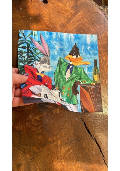 Renkli Bugs Bunny Arma Dikiş Gşiyim Çanta Aplike 23X23 cm