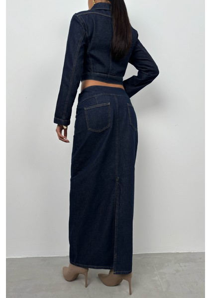 Kemer Detay Maxi Denim Etek fırsatları