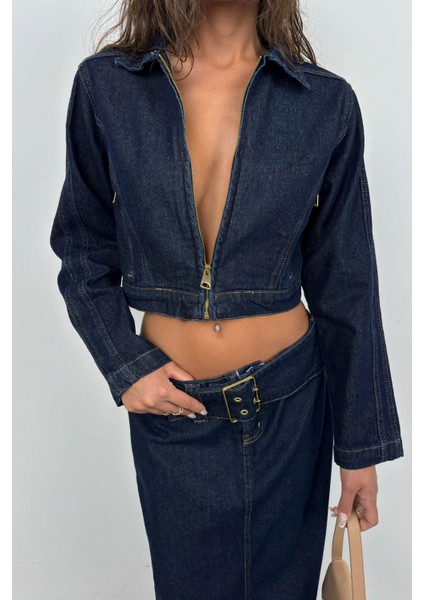 Kemer Detay Maxi Denim Etek indirimleri