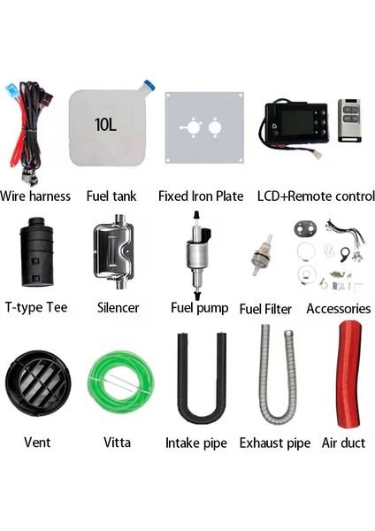 Dizel Yakıtlı Isıtıcı 5kw 12V 24V Webasto muadili modelleri