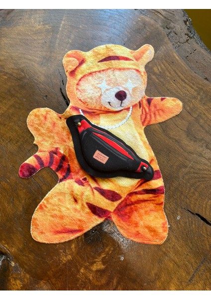 Süngr Çantalı Tasarım Ayı Arma Dikiş Aplike 26X21 cm