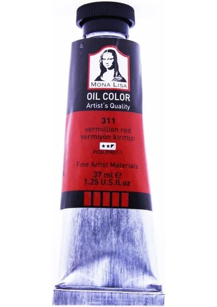 Yağlı Boya 37 ml Vermiyon Kırmızı 311