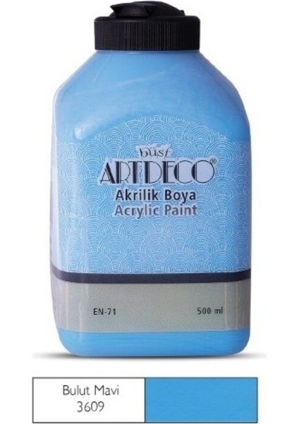 500ML 3609 Bulut Mavi Akrilik Boya