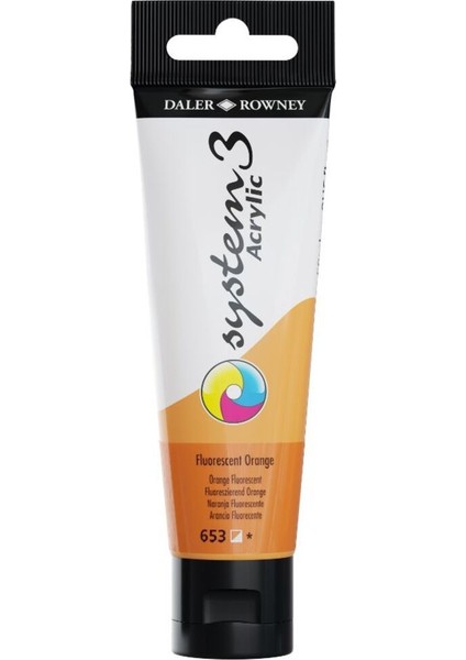 System 3 Akrilik Boya 150ML 653 Fluoro Orange fiyatları