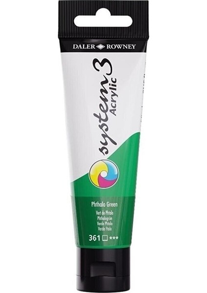 System 3 Akrilik Boya 150ML 361 Phthalo Green