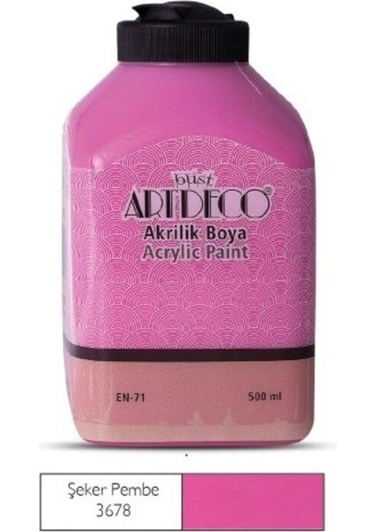 500ML 3678 Şeker Pembe Akrilik Boya