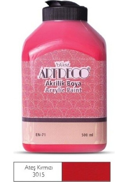 500ML 3015 Ateş Kırmızı Akrilik Boya