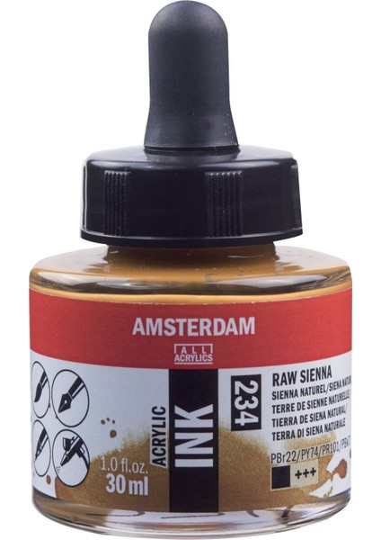 Sıvı Akrilik Mürekkep Boya 30ML 234 Raw Sienna fiyatları