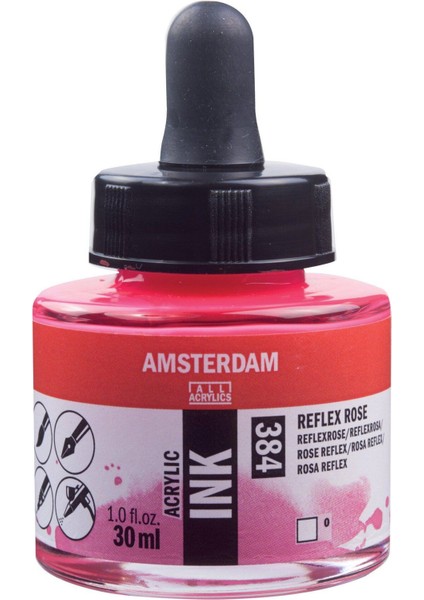 Sıvı Akrilik Mürekkep Boya 30ML 384 Reflex Rose
