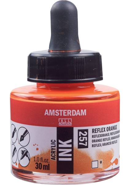 Sıvı Akrilik Mürekkep Boya 30ML 257 Reflex Orange