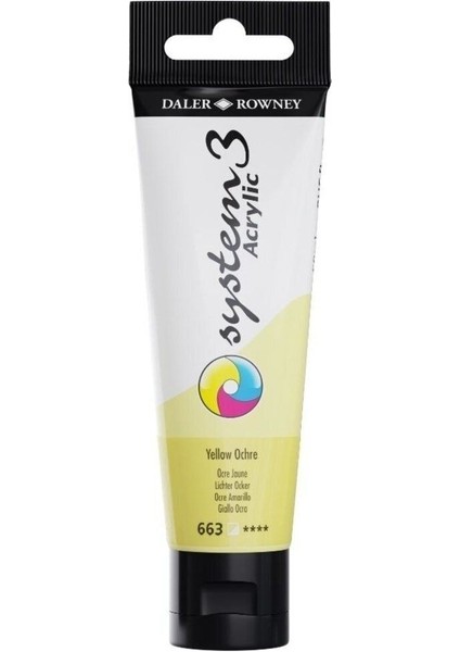 System 3 Akrilik Boya 150ML 663 Yellow Ochre