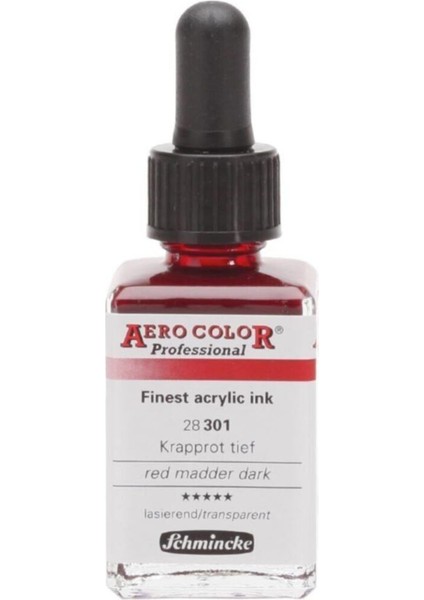 Aero Color Airbrush Akrilik Mürekkep 28ML 301 Red Madder Dark