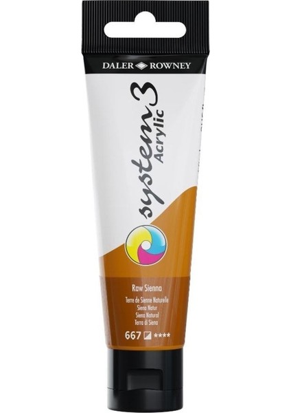 System 3 Akrilik Boya 150ML 667 Raw Sienna